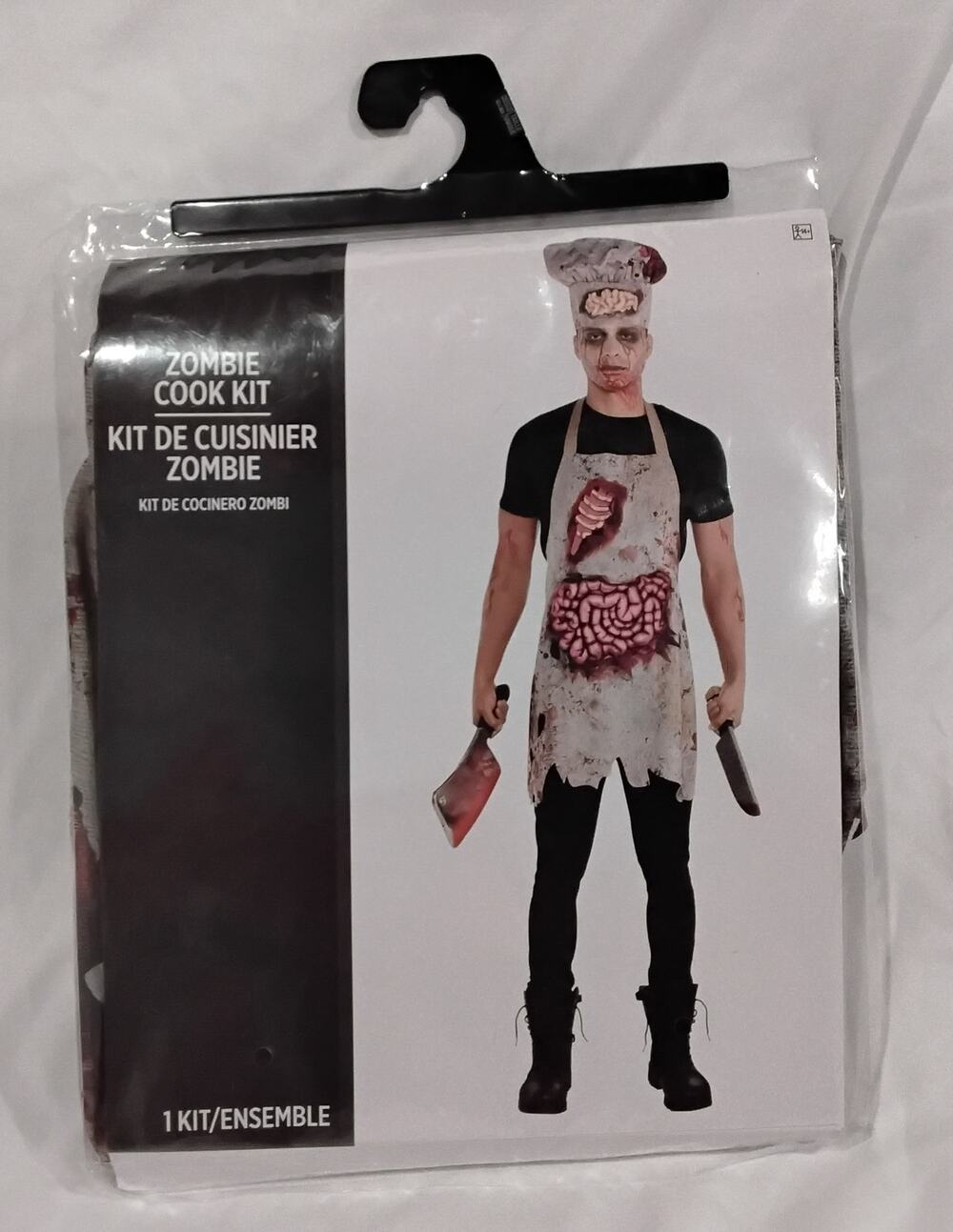 Amscan Zombie Cook Kit Adult Halloween Costume Hat Apron #8406975 NEW